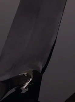 MUGLER black suede fang 95 garter boots