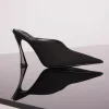 MUGLER black suede Fang 95 mules