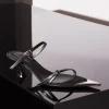 MUGLER Black suede Fang 55 sandals