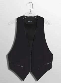 Women MUGLER black tailored vest