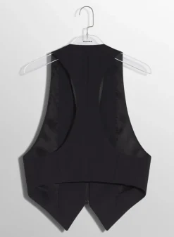 Women MUGLER black tailored vest
