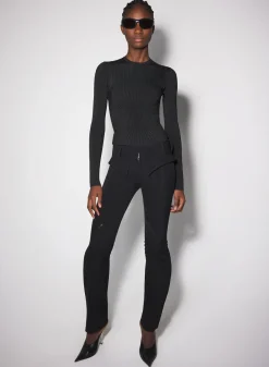 Women MUGLER black zipped scuba pants