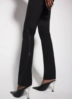 Women MUGLER black zipped scuba pants