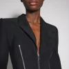 Women MUGLER black zipped wool jacket