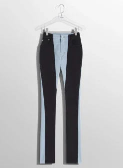 Women MUGLER blue bi-color skinny jeans