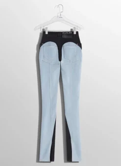 Women MUGLER blue bi-color skinny jeans