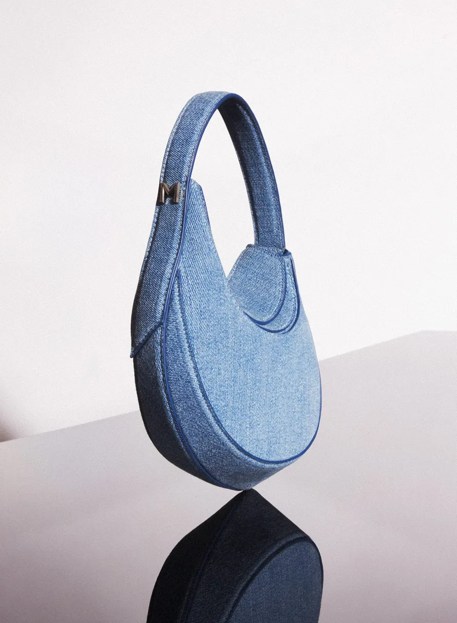 MUGLER blue mini denim spiral curve 02