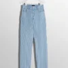 Women MUGLER blue spiral baggy jeans