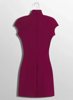 Women MUGLER burgundy star mini dress