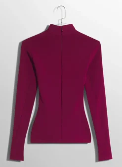 Women MUGLER burgundy star top