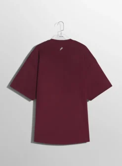 Women MUGLER burgundy star velvet T-shirt