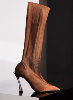 MUGLER Cinnamon mesh Fang 95 boots