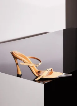 MUGLER Cinnamon suede Fang 95 sandals