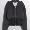 Women MUGLER grey corseted hoodie
