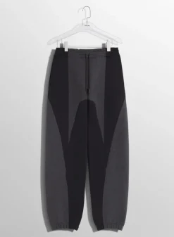 Women MUGLER grey light fleece track pants