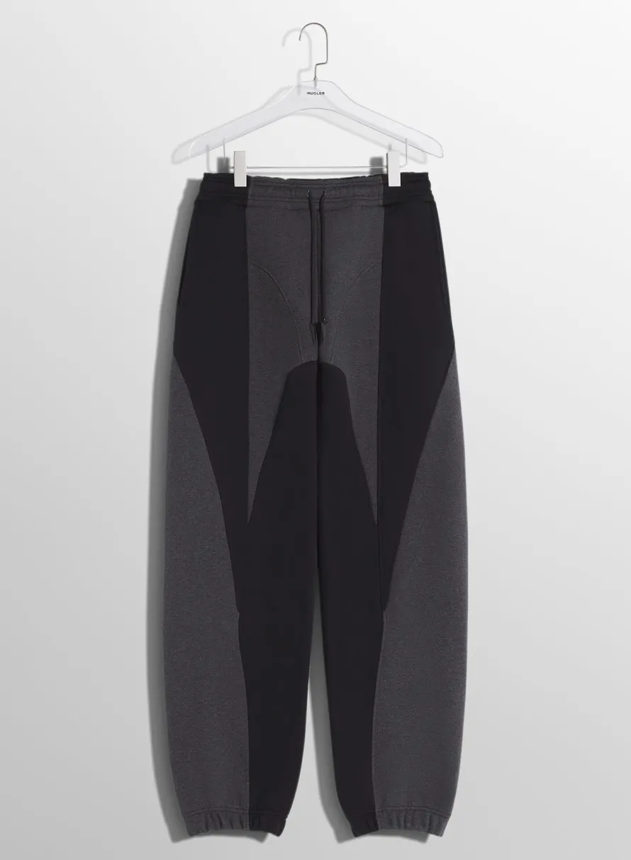 Women MUGLER grey light fleece track pants