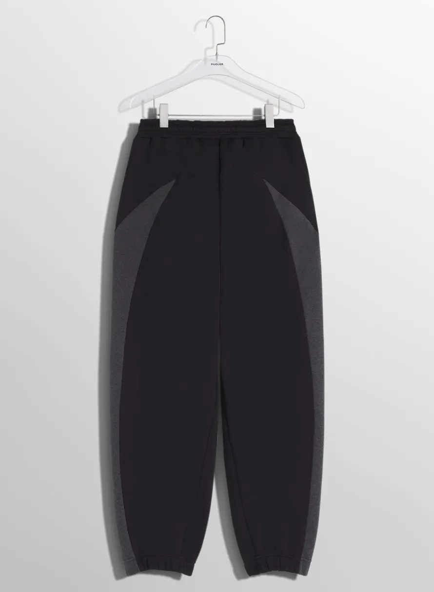 Women MUGLER grey light fleece track pants