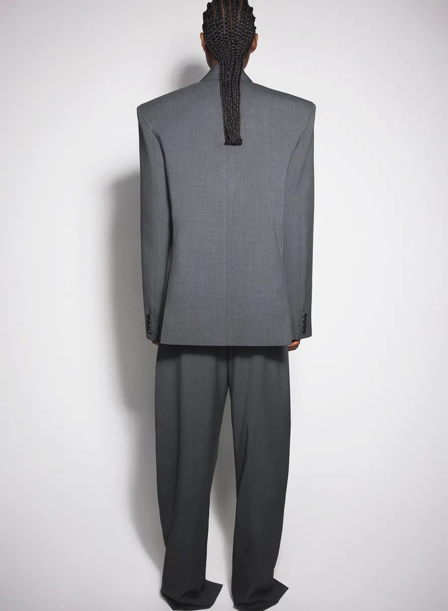 Women MUGLER Grey oversized tailored jacket