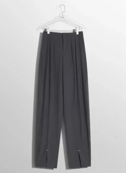 Women MUGLER grey pierced loose tailored trousers