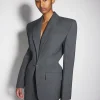 Women MUGLER grey pierced tailored jacket