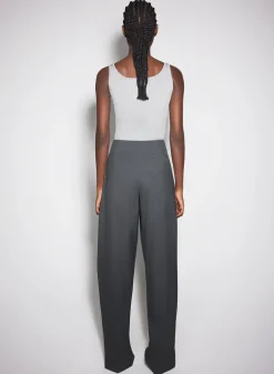 Women MUGLER grey sculpting knit tank top