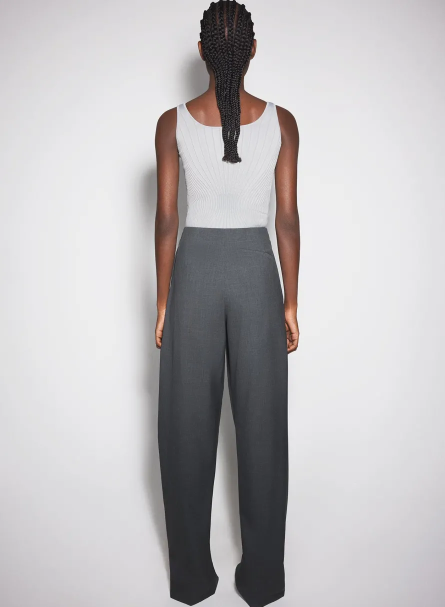 Women MUGLER grey sculpting knit tank top