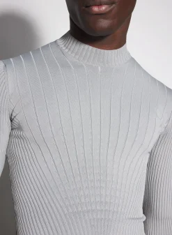 Women MUGLER grey sculpting knit top