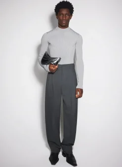 Women MUGLER grey sculpting knit top