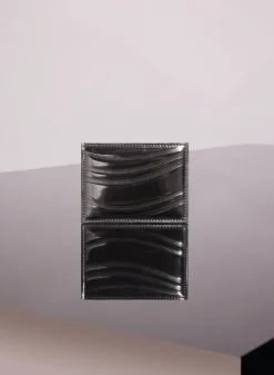 MUGLER gunmetal embossed spiral cardholder