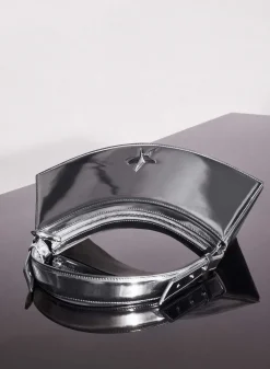 MUGLER gunmetal zenith bag