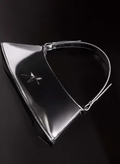 MUGLER gunmetal zenith bag