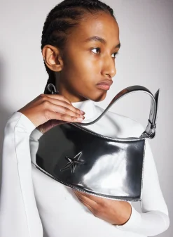 MUGLER gunmetal zenith bag