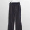 Women MUGLER midnight blue waxed straight leg jeans