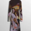 Women MUGLER x Ambera Wellmann Sunset printed dress