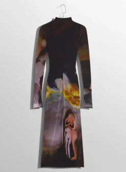 Women MUGLER x Ambera Wellmann Sunset printed dress
