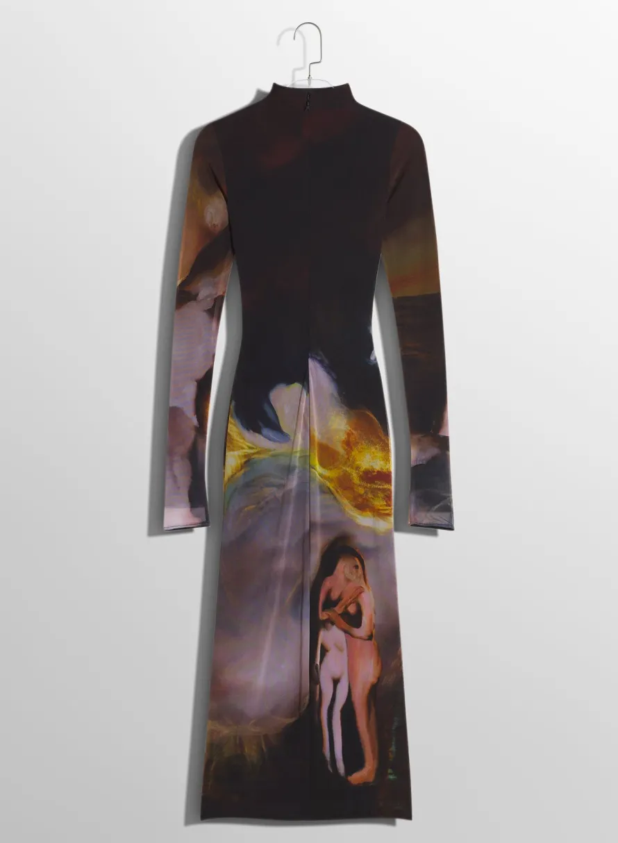 Women MUGLER x Ambera Wellmann Sunset printed dress