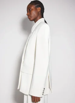 Women MUGLER off-white oversized tailored jacket