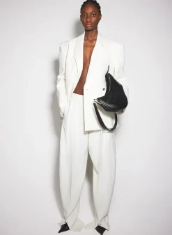 Women MUGLER off-white oversized tailored jacket