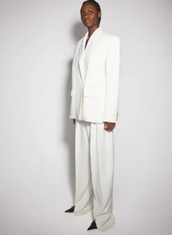 Women MUGLER off-white oversized tailored jacket