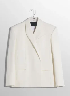 Women MUGLER off-white oversized tailored jacket