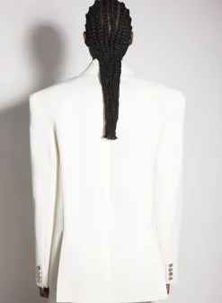 Women MUGLER off-white oversized tailored jacket