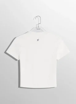Women MUGLER off-white pierced baby t-shirt