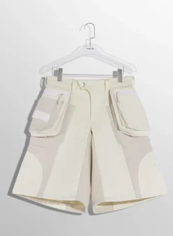 Women MUGLER off-white technical fabric cargo shorts