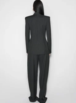 Women MUGLER pinstripe pierced tailored jacket