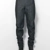 Women MUGLER raw blue spiral baggy jeans