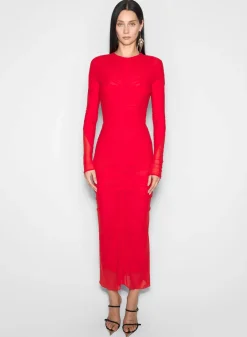 Women MUGLER red ruched bodysuit