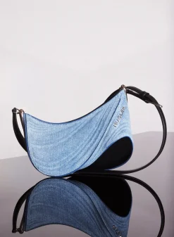 MUGLER small blue denim spiral curve 01