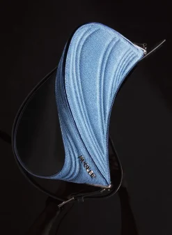 MUGLER small blue denim spiral curve 01