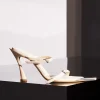 MUGLER Tan suede Fang 95 sandals