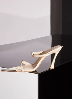 MUGLER Tan suede Fang 95 sandals